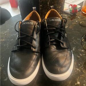 Lacoste Black Leather Sneakers
